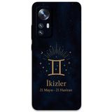 Gramaphone Xiaomi Mi 12 Pro ile Uyumlu İkizler Burcu Desenli Telefon Kılıfı + Ekran Koruyucu - 5770