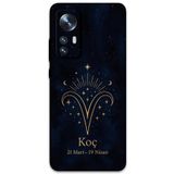 Gramaphone Xiaomi Mi 12 Pro ile Uyumlu Koç Burcu Desenli Telefon Kılıfı + Ekran Koruyucu - 5768