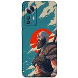 Gramaphone Xiaomi Mi 12 Pro ile Uyumlu Kratos Desenli Telefon Kılıfı + Ekran Koruyucu - 5824