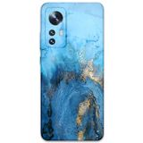 Gramaphone Xiaomi Mi 12 Pro ile Uyumlu Mermer Desenli Telefon Kılıfı + Ekran Koruyucu - 5812