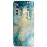 Gramaphone Xiaomi Mi 12 Pro ile Uyumlu Mermer Desenli Telefon Kılıfı + Ekran Koruyucu - 5814