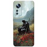 Gramaphone Xiaomi Mi 12 Pro ile Uyumlu Retro Desenli Telefon Kılıfı + Ekran Koruyucu - 5840