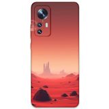 Gramaphone Xiaomi Mi 12 Pro ile Uyumlu Uzay Desenli Telefon Kılıfı + Ekran Koruyucu - 5859