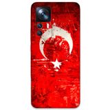 Gramaphone Xiaomi Mi 12T Pro ile Uyumlu Türk Bayrağı Desenli Telefon Kılıfı + Ekran Koruyucu - 5847