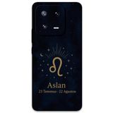 Gramaphone Xiaomi Mi 13 ile Uyumlu Aslan Burcu Desenli Telefon Kılıfı + Ekran Koruyucu - 5772