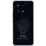 Gramaphone Xiaomi Mi 13 ile Uyumlu Boğa Burcu Desenli Telefon Kılıfı + Ekran Koruyucu - 5769