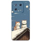 Gramaphone Xiaomi Mi 13 ile Uyumlu Kedi Desenli Telefon Kılıfı + Ekran Koruyucu - 5780