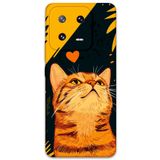 Gramaphone Xiaomi Mi 13 ile Uyumlu Kedi Desenli Telefon Kılıfı + Ekran Koruyucu - 5783