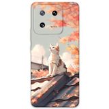 Gramaphone Xiaomi Mi 13 ile Uyumlu Kedi Desenli Telefon Kılıfı + Ekran Koruyucu - 5784