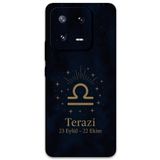 Gramaphone Xiaomi Mi 13 ile Uyumlu Terazi Burcu Desenli Telefon Kılıfı + Ekran Koruyucu - 5774