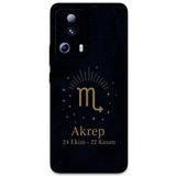 Gramaphone Xiaomi Mi 13 Lite ile Uyumlu Akrep Burcu Desenli Telefon Kılıfı + Ekran Koruyucu - 5775