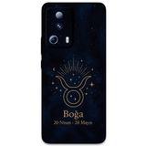 Gramaphone Xiaomi Mi 13 Lite ile Uyumlu Boğa Burcu Desenli Telefon Kılıfı + Ekran Koruyucu - 5769