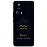 Gramaphone Xiaomi Mi 13 Lite ile Uyumlu Kova Burcu Desenli Telefon Kılıfı + Ekran Koruyucu - 5778