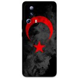 Gramaphone Xiaomi Mi 13 Lite ile Uyumlu Türk Bayrağı Desenli Telefon Kılıfı + Ekran Koruyucu - 5852