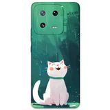 Gramaphone Xiaomi Mi 13 Pro ile Uyumlu Kedi Desenli Telefon Kılıfı + Ekran Koruyucu - 5781