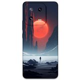 Gramaphone Xiaomi Mi 13 Pro ile Uyumlu Uzay Desenli Telefon Kılıfı + Ekran Koruyucu - 5861
