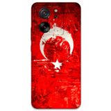 Gramaphone Xiaomi Mi 13T ile Uyumlu Türk Bayrağı Desenli Telefon Kılıfı + Ekran Koruyucu - 5847