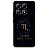 Gramaphone Xiaomi Mi 14 Pro ile Uyumlu Akrep Burcu Desenli Telefon Kılıfı + Ekran Koruyucu - 5775
