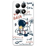 Gramaphone Xiaomi Mi 14 Pro ile Uyumlu Astronot Desenli Telefon Kılıfı + Ekran Koruyucu - 5858