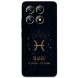 Gramaphone Xiaomi Mi 14 Pro ile Uyumlu Balık Burcu Desenli Telefon Kılıfı + Ekran Koruyucu - 5779