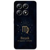 Gramaphone Xiaomi Mi 14 Pro ile Uyumlu Başak Burcu Desenli Telefon Kılıfı + Ekran Koruyucu - 5773
