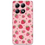 Gramaphone Xiaomi Mi 14 Pro ile Uyumlu Çilek Desenli Telefon Kılıfı + Ekran Koruyucu - 5804