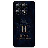Gramaphone Xiaomi Mi 14 Pro ile Uyumlu İkizler Burcu Desenli Telefon Kılıfı + Ekran Koruyucu - 5770