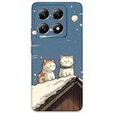 Gramaphone Xiaomi Mi 14 Pro ile Uyumlu Kedi Desenli Telefon Kılıfı + Ekran Koruyucu - 5780