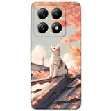 Gramaphone Xiaomi Mi 14 Pro ile Uyumlu Kedi Desenli Telefon Kılıfı + Ekran Koruyucu - 5784