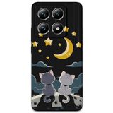 Gramaphone Xiaomi Mi 14 Pro ile Uyumlu Kedi Desenli Telefon Kılıfı + Ekran Koruyucu - 5809