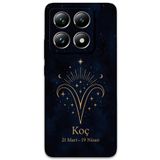 Gramaphone Xiaomi Mi 14 Pro ile Uyumlu Koç Burcu Desenli Telefon Kılıfı + Ekran Koruyucu - 5768