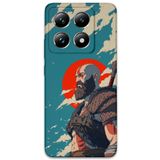 Gramaphone Xiaomi Mi 14 Pro ile Uyumlu Kratos Desenli Telefon Kılıfı + Ekran Koruyucu - 5824