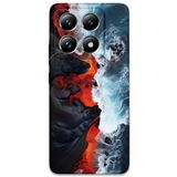 Gramaphone Xiaomi Mi 14 Pro ile Uyumlu Mermer Desenli Telefon Kılıfı + Ekran Koruyucu - 5811