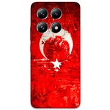 Gramaphone Xiaomi Mi 14 Pro ile Uyumlu Türk Bayrağı Desenli Telefon Kılıfı + Ekran Koruyucu - 5847