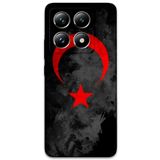 Gramaphone Xiaomi Mi 14 Pro ile Uyumlu Türk Bayrağı Desenli Telefon Kılıfı + Ekran Koruyucu - 5852