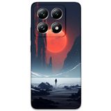 Gramaphone Xiaomi Mi 14 Pro ile Uyumlu Uzay Desenli Telefon Kılıfı + Ekran Koruyucu - 5861