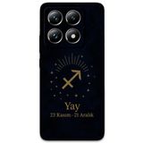 Gramaphone Xiaomi Mi 14 Pro ile Uyumlu Yay Burcu Desenli Telefon Kılıfı + Ekran Koruyucu - 5776