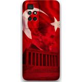 Gramaphone Xiaomi Redmi 10 Uyumlu Atatürk Desenli Telefon Kılıfı + Ekran Koruyucu - 5848