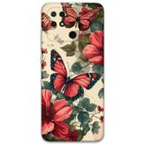 Gramaphone Xiaomi Redmi 10c ile Uyumlu Kelebek Desenli Telefon Kılıfı + Ekran Koruyucu - 5795