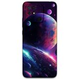 Gramaphone Xiaomi Redmi 10C Uyumlu Uzay Desenli Telefon Kılıfı + Ekran Koruyucu - 5862