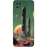 Gramaphone Xiaomi Redmi 10C Uyumlu Uzay Desenli Telefon Kılıfı + Ekran Koruyucu - 5870