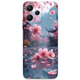Gramaphone Xiaomi Redmi 12 ile Uyumlu Çiçek Desenli Telefon Kılıfı + Ekran Koruyucu - 5794