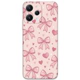 Gramaphone Xiaomi Redmi 12 Uyumlu Kurdele Desenli Telefon Kılıfı + Ekran Koruyucu - 5802