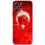 Gramaphone Xiaomi Redmi 12 Uyumlu Türk Bayrağı Desenli Telefon Kılıfı + Ekran Koruyucu - 5847