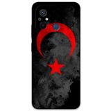Gramaphone Xiaomi Redmi 12c ile Uyumlu Türk Bayrağı Desenli Telefon Kılıfı + Ekran Koruyucu - 5852
