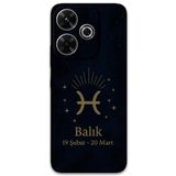 Gramaphone Xiaomi Redmi 13 ile Uyumlu Balık Burcu Desenli Telefon Kılıfı + Ekran Koruyucu - 5779