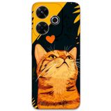 Gramaphone Xiaomi Redmi 13 ile Uyumlu Kedi Desenli Telefon Kılıfı + Ekran Koruyucu - 5783