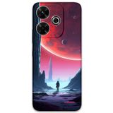 Gramaphone Xiaomi Redmi 13 ile Uyumlu Uzay Desenli Telefon Kılıfı + Ekran Koruyucu - 5860