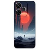Gramaphone Xiaomi Redmi 13 ile Uyumlu Uzay Desenli Telefon Kılıfı + Ekran Koruyucu - 5861