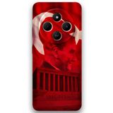 Gramaphone Xiaomi Redmi 14c ile Uyumlu Atatürk Desenli Telefon Kılıfı + Ekran Koruyucu - 5848